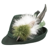 Alpenflüstern Damen Filzhut Trachtenhut grün mit Hutfeder Farbenfroh ADV07600M50 grün -