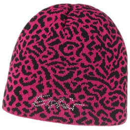 Animal Crystal Mütze mit Swarovski-Steinen Strickmütze Beanie Eisbär Beanie Wintermütze (One Size - pink) -