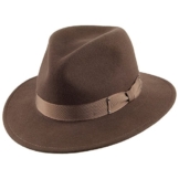 Bailey Curtis II Knautschbarer Fedora Hut - Schlangenbraun - XL -