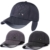 Baseballcap mit Ohrenklappen Wasserdicht Kappe Golf Cap Mütze Schirmmütze Ohrenschutz Basecap Wintercap Wintermütze (schwarz) -