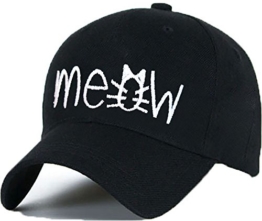 Baumwolle Baseball Cap Caps MEOW FAKE COCAINE CAVIAR Bad Hair Day schwarz with Adjustable Strap Snapback (meow) -