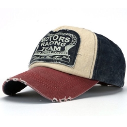 Belsen Damen Klassische Patch Stickerei Vintage Baseball Cap Trucker Hat (Rotwein) -