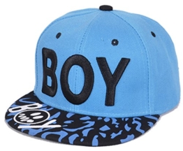 Belsen Kind Hip-Hop Leopard BOY Cap Baseball Kappe Hut (azurblau) -
