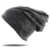 BEZLIT Damen Herren Long Jersey Beanie Slouch Winter Schal Mütze (Schal und Mütze in einem Größe One-Size) M331, Farbe:Dunkelgrau -