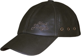 Black Jungle Leather Cap - Biker Kappe Braun -