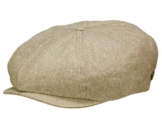 Brixton Brood Ballonmütze Newsboy Cap aus Leinen - light brown L/59-60 -