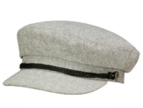 Brixton Cap Fiddler Elbsegler aus Leinen - grey chambray M/57-58 -