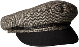 Brixton Herren Fiddler Cap, Heather Grey/Black, L -