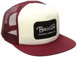 Brixton Herren Grade Mesh Cap, White/Burgundy, One Size -