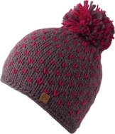 Bronxx Hat - Trendige Strick Beanie mit Bommel für Damen & Herren - handmade - 2013/14, Strickmütze mit Innen-Fleece, Bommelmütze (walnut / bright rose) -