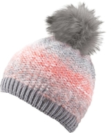 Chillouts Damen Mütze Shirley Hat Pudelmütze Strickmütze grey/coral melange -