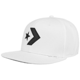 Converse Star Chevron Snapback Cap Basecap Baseballcap Kappe Flatbrim Flat Brim Cap Basecap (One Size - weiß) -