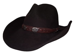 Cowboyhut Roy von Stetson in braun mit braunem Hutband und Conchos, Größe:XL -