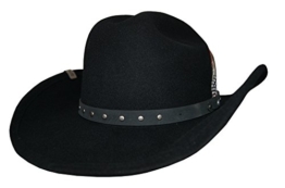 Cowboyhut von Stetson Batson Schwarz mit Hutband , Größe:L -