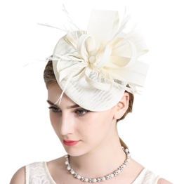 Damen Elegant Fascinator Hut Braut Hair Clip Accessoires Cocktail Royal Ascot -