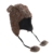 Damen Thermo Wintermütze / Ski-Mütze mit Bommel und Ohrenklappen, Kunstfell (57 cm) (Grau) - 