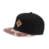 DJINNS - Crazy Pattern Feather (black/wine) - Snapback Cap -