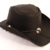 Echt Leder Cowboyhut Westernhut Schwarz - Mild Split Leather (L, Schwarz) - 