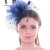 Elegante Blumen Polka Punkt Mesh- Netz Schleier Feder Fascinator Haar Klipp Hut Hochzeit Cocktail - 