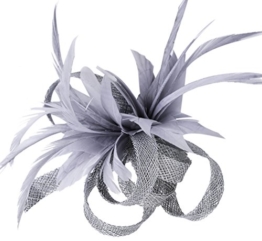 Feder Clip Fascinator Frauen Braut Brosche Haarspange für Hochzeit -