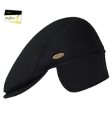 Fiebig Herrenflatcap Flatcap Schiebermütze Gatsby Sportcap Schirmmütze Golf wasserabweisend mit Ohrenklappen für Männer (FI-42120-W16-HE1-85-58) in Marine, Größe 58 inkl. EveryHead-Hutfibel -