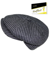 Fiebig Herrenflatcap Flatcap Schiebermütze Gatsby Schirmmütze Wintermütze Sportmütze kariert mit Futter für Herren (FI-42157-W16-HE1-82-54) in Braun, Größe 54 inkl. EveryHead-Hutfibel -