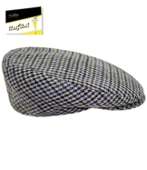 Fiebig Herrenflatcap Flatcap Schiebermütze Schirmmütze Gatsby Wintermütze Sportmütze Golfermütze kariert für Männer (FI-42393-W16-HE1-83-61) in Grau, Größe 61 inkl. EveryHead-Hutfibel -