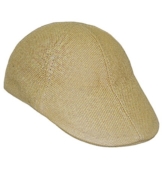 Fiebig Jungenflatcap Flatcap Strohhut Strohkappe Papierhut Basthut Schiebermütze Gatsby Schirmmütze einfarbig für Kinder (FI-16528-S16-JU4-4-60) in Beige, Größe 60 inkl. EveryHead-Hutfibel -