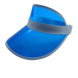 Freak Scene® Retro Schildkappe ° Sun Visor Cap ° 80s Poker Visier Mütze - Farbe: blau-weiß -