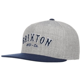 Harold Twotone Snapback Cap Flat Brim Flatbrim Basecap Baseballcap Kappe Brixton Cap Basecap (One Size - grau) -