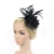 Hochzeit Damen Feder Fascinator Haarreif Blume Schleier Hut Kopfband Haar-Accessoires - Schwarz - 