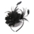 Hochzeit Damen Feder Fascinator Haarreif Blume Schleier Hut Kopfband Haar-Accessoires - Schwarz - 