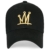 ililily Krone abgebildet im Logo Stickerei Solid Baumwolle Köper Netz Baseball Cap Dad Hut , Black - 