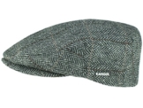 Kangol Tweed Peebles Cap Flatcap Schirmmütze - anthrazit XL/60-61 -