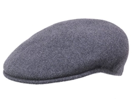 Kangol Wool 504 Original Flatcap Schiebermütze Schirmmütze aus Wolle - dark flanel L/58-59 -