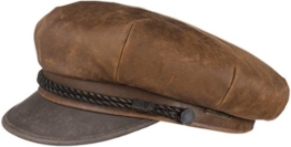 Kapitänsmütze Paragold Goat Elbsegler Mütze Stetson Elbseglermütze Lederkappe (57 cm - braun) -