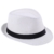 La vogue Unisex Panama Hut Fedora Trilby Sonnenhut mit Stoffband (1 weiß) - 