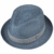 Lierys Ninfa Twotone Trilby Strohhut Sommerhut Hut Sonnenhut Fedora Strandhut für Damen Herren Strohhut Strandhut Frühjahr Sommer (XL/60-61 - blau) - 