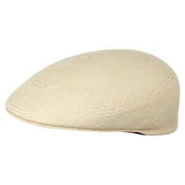 Lierys Panama-Flatcap für Damen Herren Strohcap Sommercap mit Schirm, mit Schirm Frühjahr Sommer (XL/60-61 - natur) -