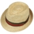 Lierys Taluco Trilby Strohhut Sonnenhut Strandhut Hut Sommerhut Fedora für Damen Herren Strandhut Sonnenhut mit Ripsband, mit Einfass Frühjahr Sommer (58 cm - rot) - 