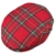 Lierys Tartan Schottenkaro Flatcap Schirmmütze für Damen Herren Schiebermütze Schirmmütze mit Schirm, mit Futter Winter Sommer (58 cm - rot) - 