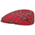 Lierys Tartan Schottenkaro Flatcap Schirmmütze für Damen Herren Schiebermütze Schirmmütze mit Schirm, mit Futter Winter Sommer (58 cm - rot) -