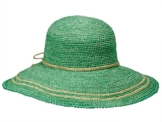 Loevenich GW-055 Damen Hut Flapper Schlapphut aus Stroh - grün -