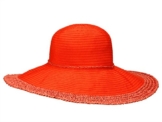 Loevenich SZ-12BRT Damen Hut Flapper Schlapphut aus Stroh - orange One Size -