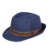 Lukis 1x Kinder Strohhut Sommerhut Jazzhut Trilby Fedora (blau15) -