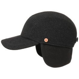 Mayser Tonito Wool Basecap mit Nackenschutz Wollcap Herrencap (58 cm - anthrazit) -