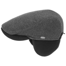 Mayser Twotone Earflaps Cap Schiebermütze Wollmütze (59 cm - grau) -