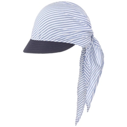 McBURN Jasmine Bandana Cap für Damen Kinder Strandcap Bandana Frühjahr Sommer (One Size - blau) -