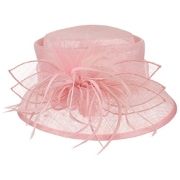 McBURN Mareana Cloche Glockenhut für Damen Kopfschmuck Haarschmuck Winter Sommer (One Size - rosa) -