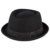 Men's Ladies Fine Felt Wool Pork Pie Hat Plain - Black (61/XL) -